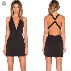 NBD Black criss cross overall Dress size M